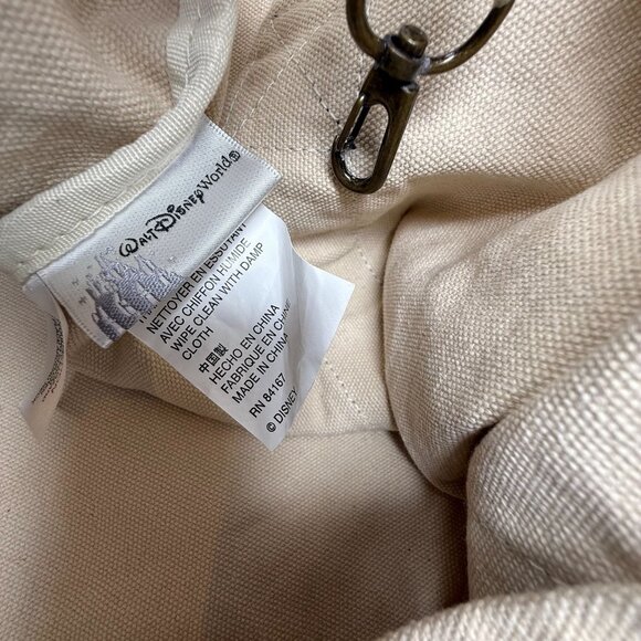 Walt Disney World 1971 Canvas Tote Bag Blue & Navy Straps - Picture 5 of 7